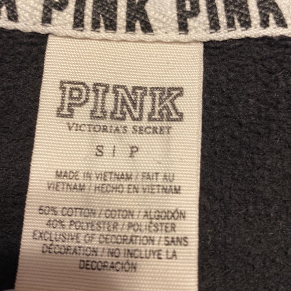 PINK VITORIA’S SECRET HOODED SWEATSHIRT SIZE S/P - Picture 8 of 9
